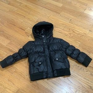 Appaman Mini Black Hooded Down Puffer Coat